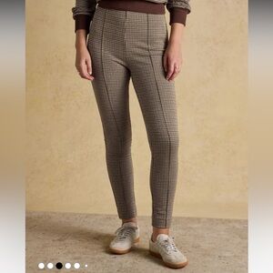 Joules Tan Checkered Skinny Pants